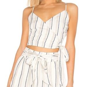 NWT Rails Juliana Coco Stripe Wrap Crop Top in Medium